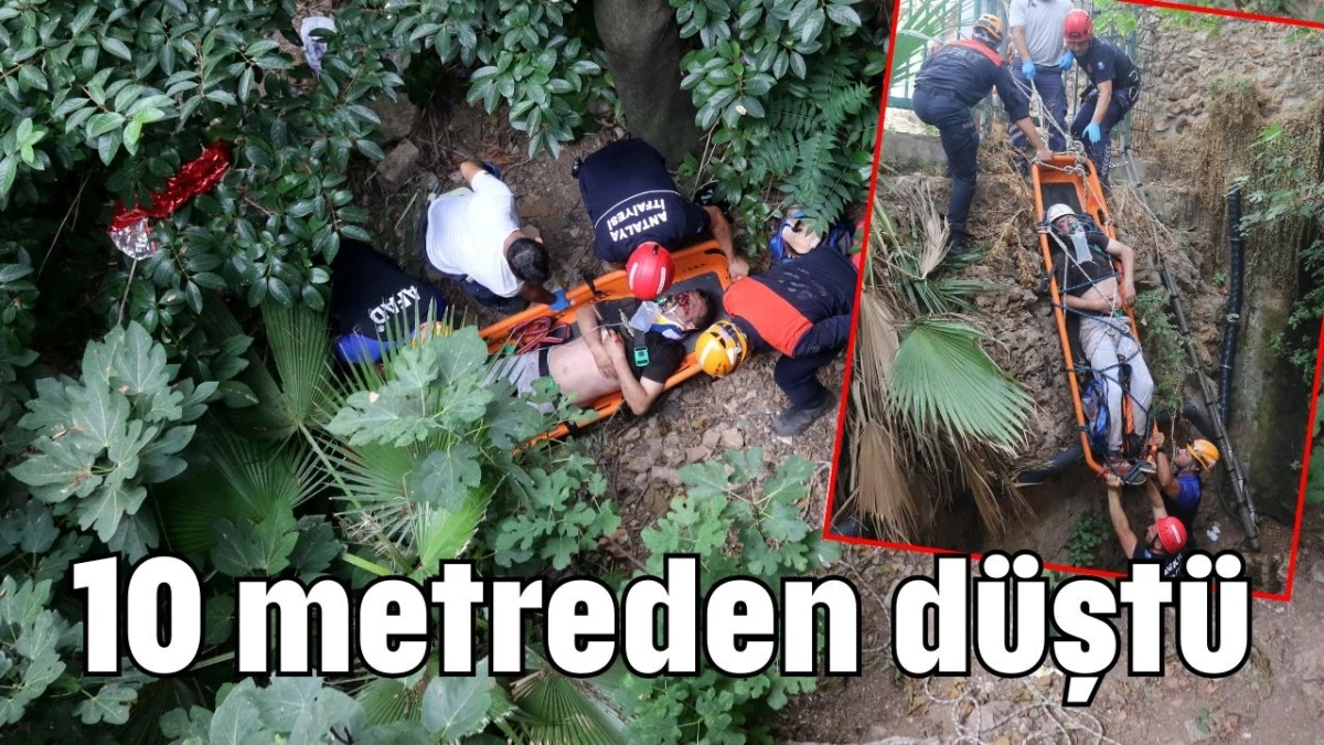 10 metreden düştü  