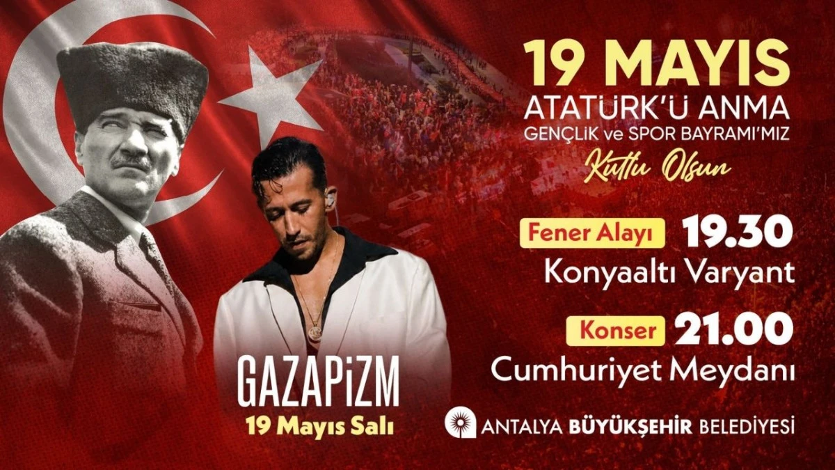 19 Mayıs Antalya'da coşkuyla kutlanacak 