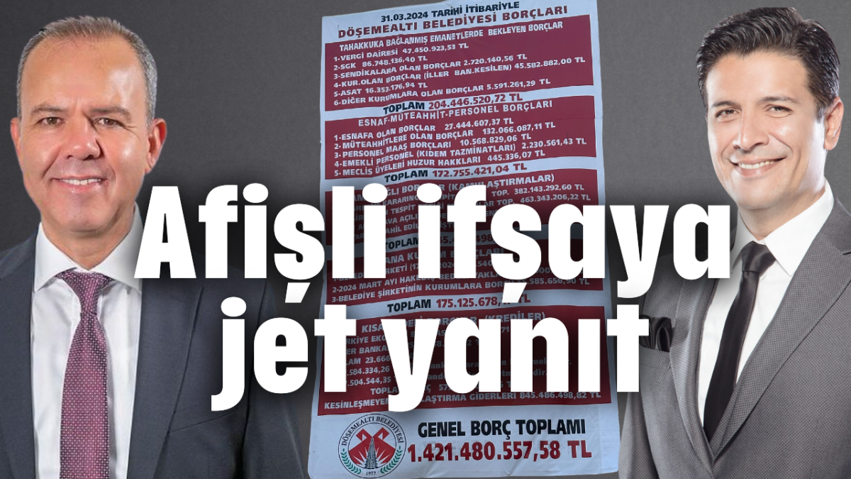 Afişli ifşaya jet yanıt