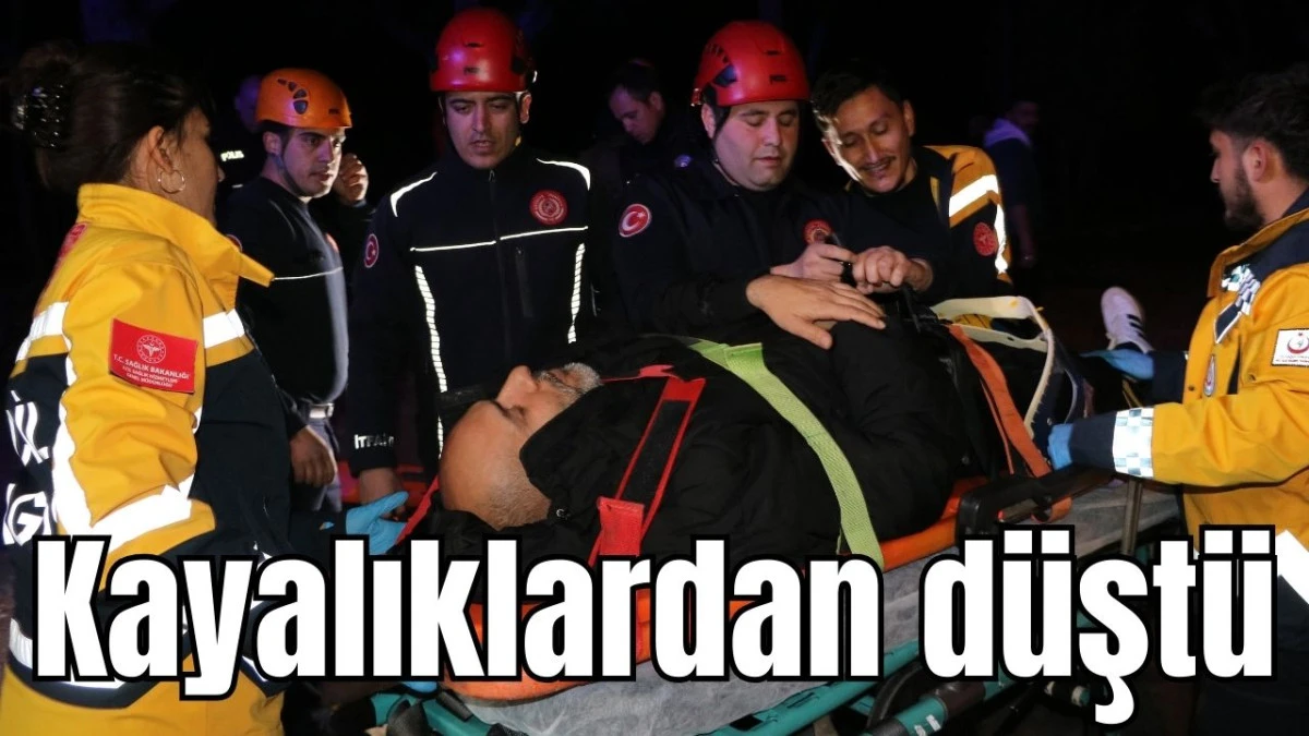Alanya'da kayalıklardan d&uuml;şt&uuml;