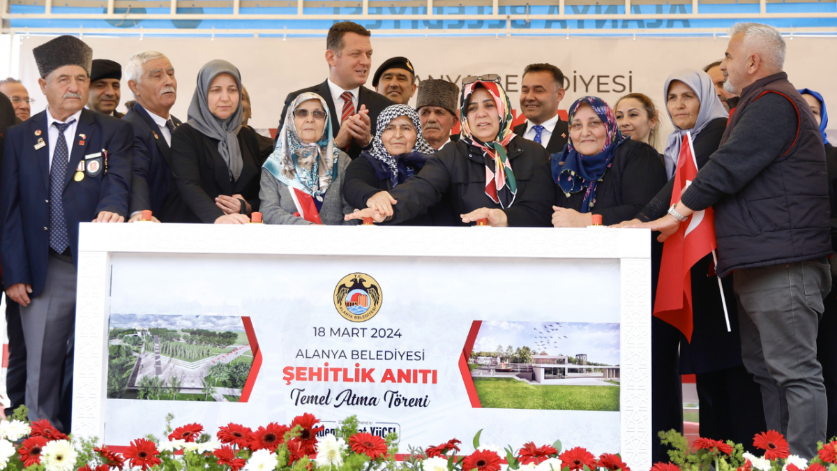 Alanya'da Şehitlik Alanı ve Anıt Projesi'nin temeli atıldı