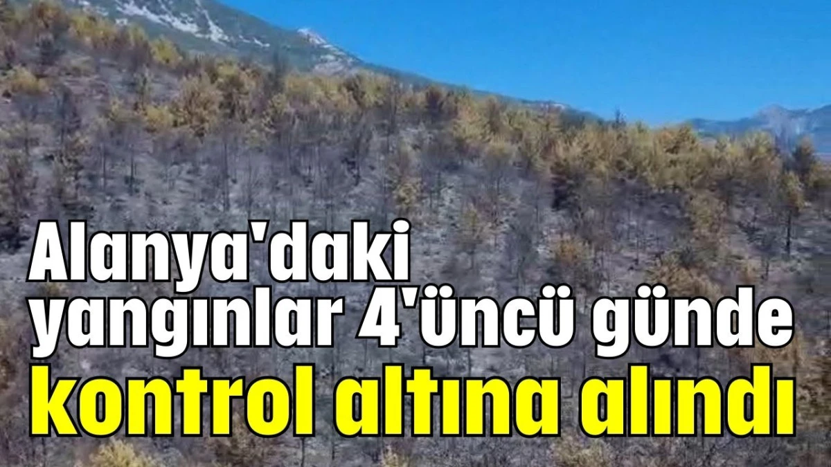 Alanya'daki yangınlar 4'üncü günde kontrol altına alındı  