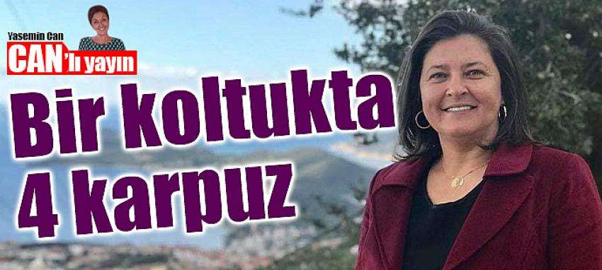 Bir koltukta 4 karpuz