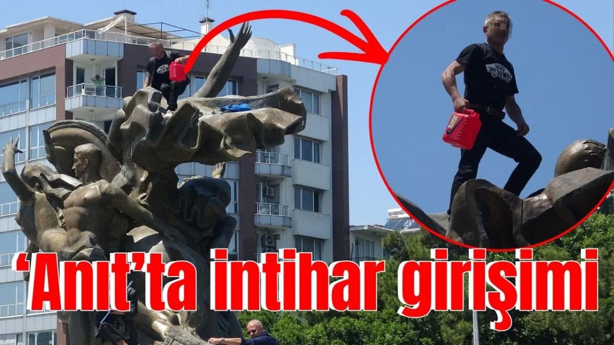 Antalya Atat&uuml;rk Anıtı&rsquo;nda intihar girişimi