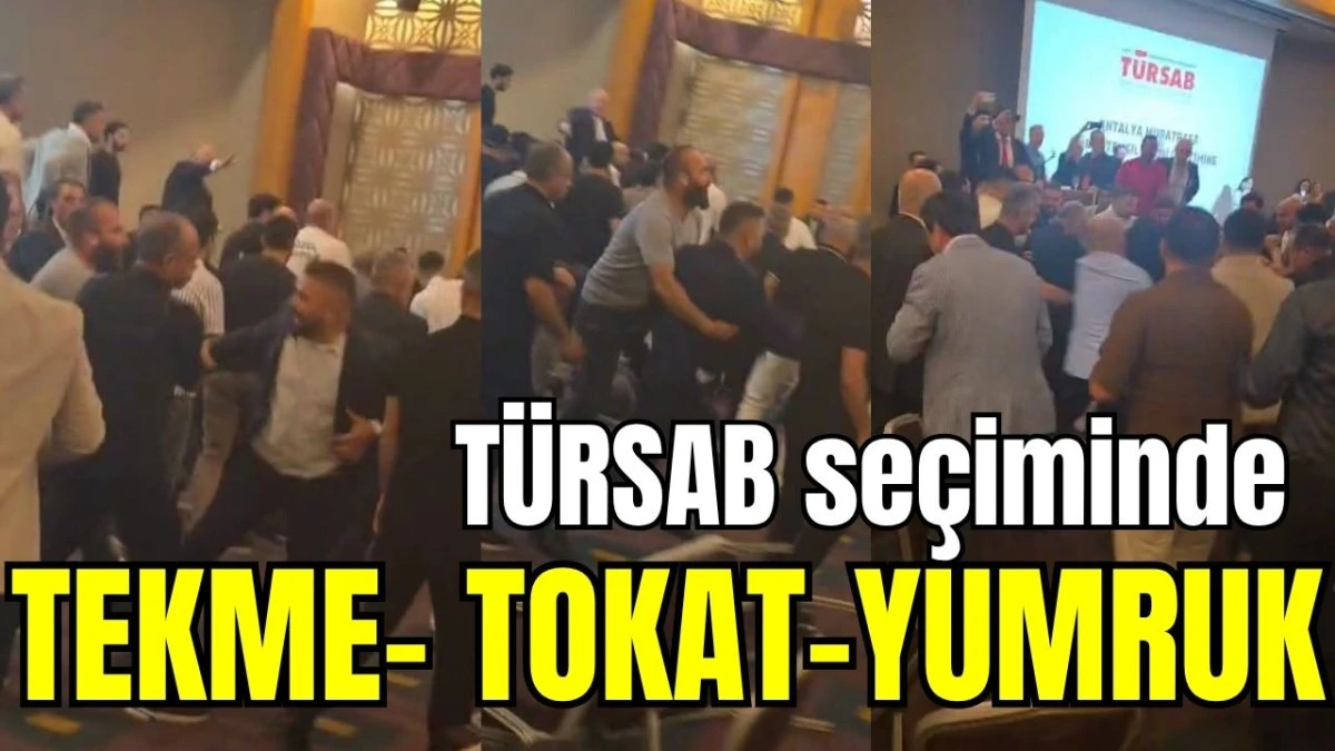 Antalya TÜRSAB seçiminde tekme, tokat, yumruk!