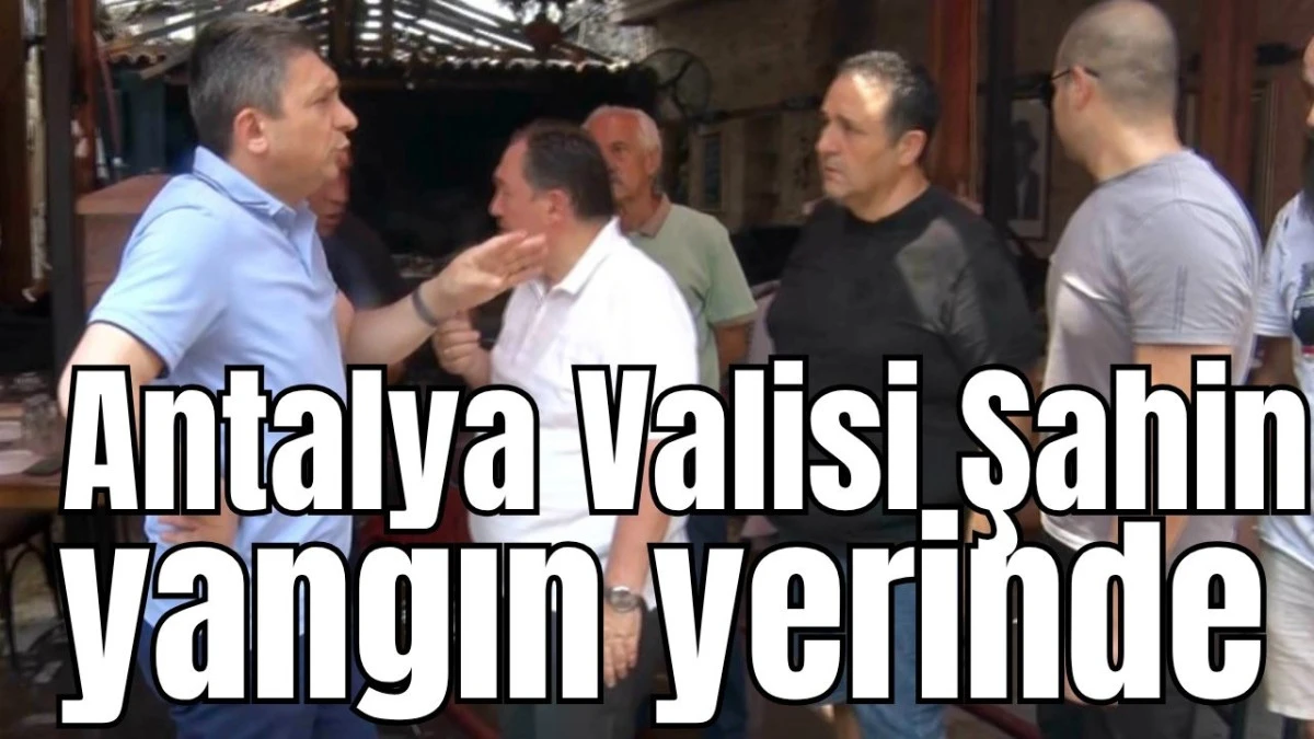 Antalya Valisi Şahin yangın yerinde
