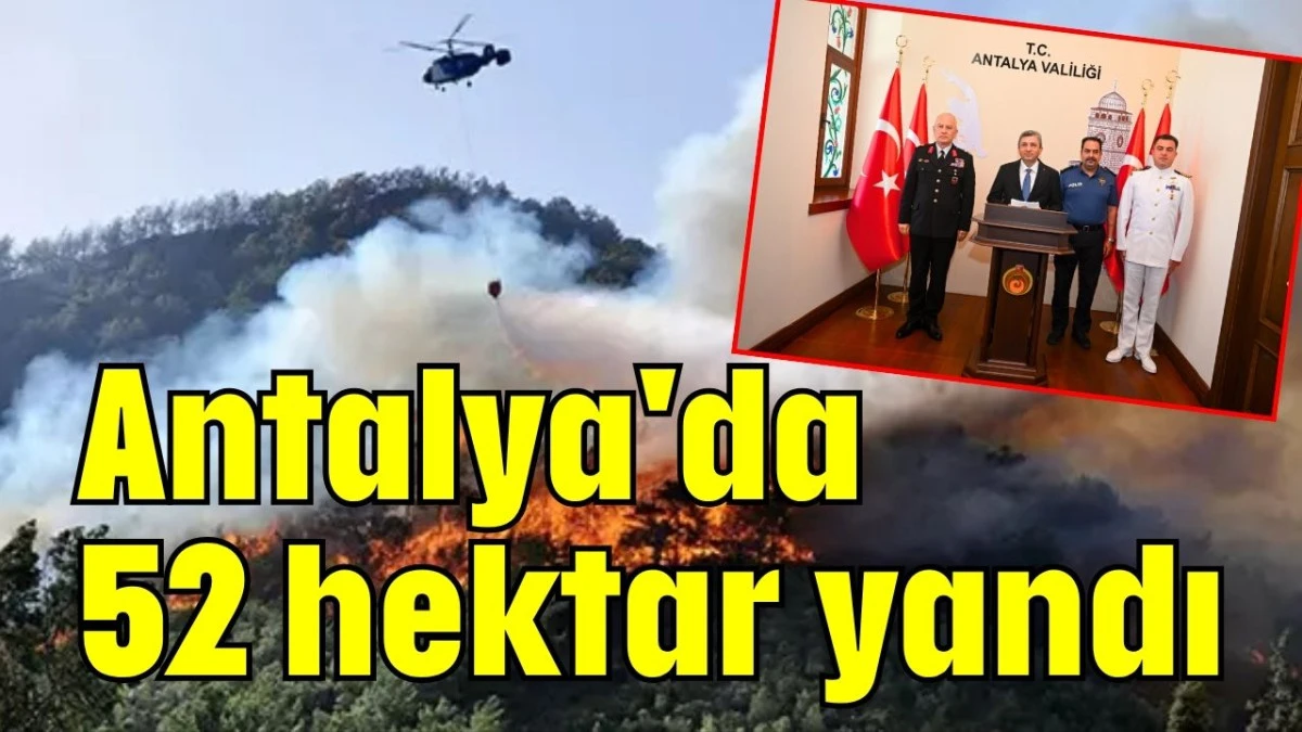 Antalya'da 52 hektar yandı  