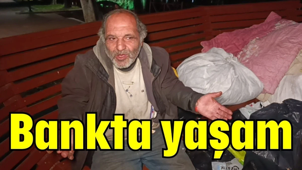 Antalya'da bankta yaşam