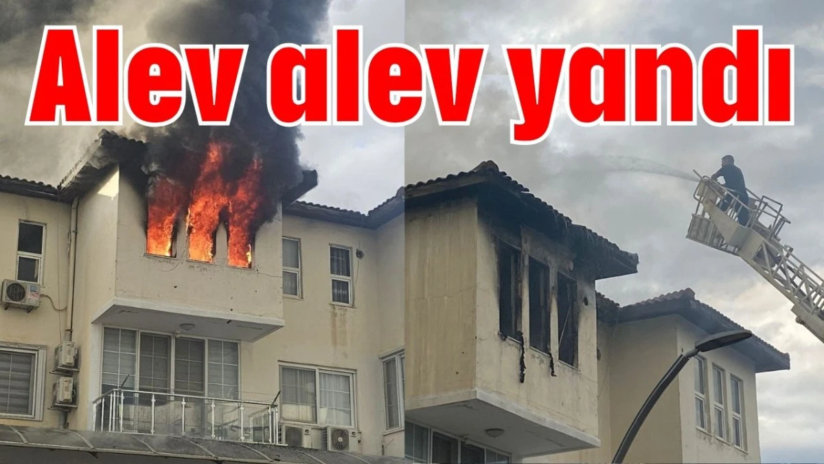 Antalya'da daire alev alev yandı  