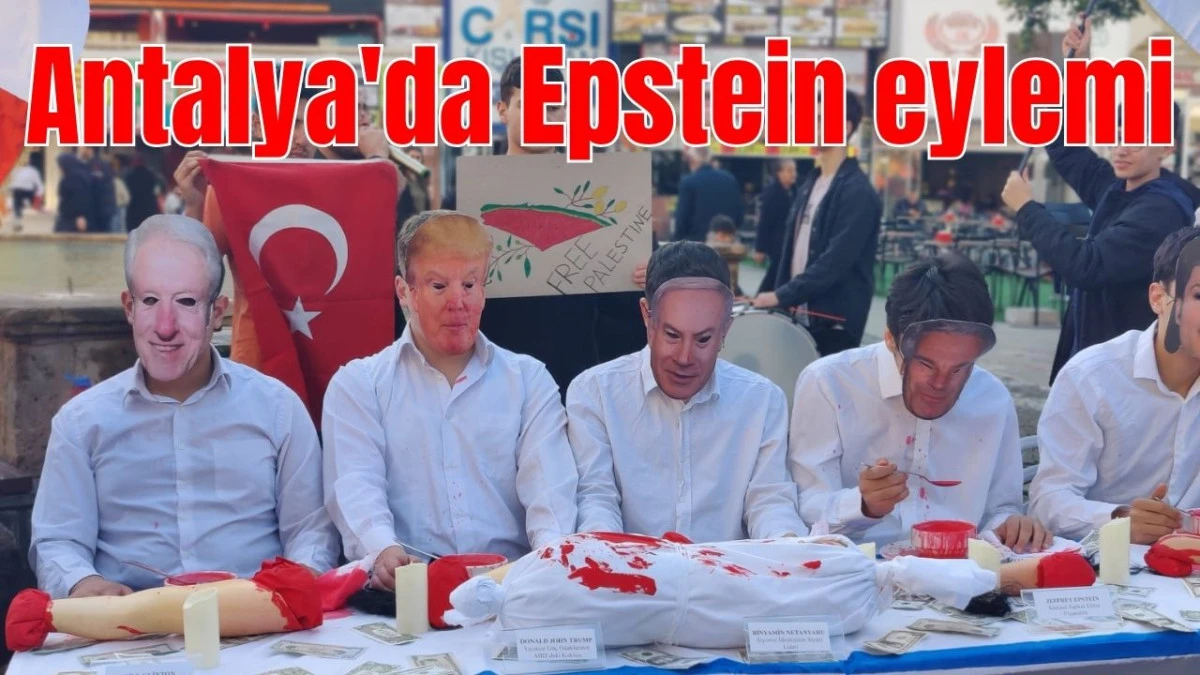 Antalya'da Epstein eylemi