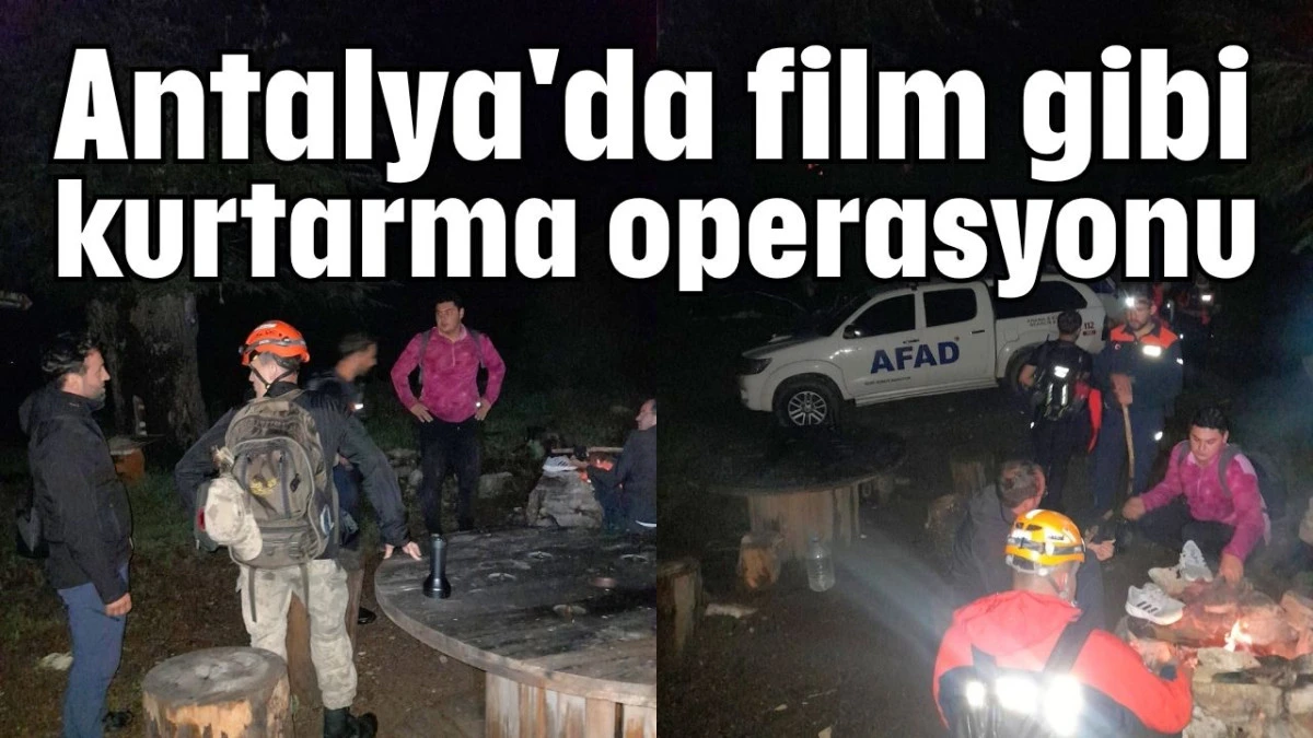 Antalya'da film gibi kurtarma operasyonu 