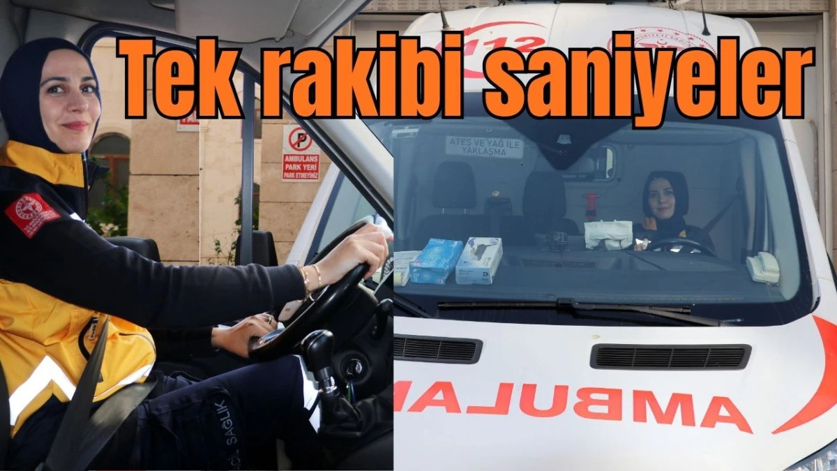 Antalya'da kadın ambulans şof&ouml;r&uuml;n&uuml;n tek rakibi saniyeler