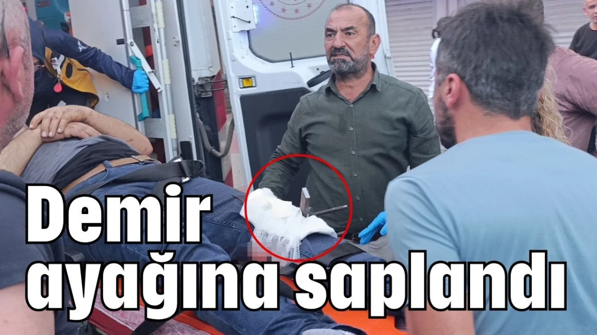Antalya’da korkunç kaza! Demir ayağına saplandı