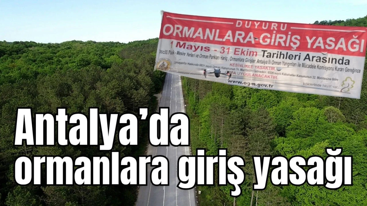 Antalya&rsquo;da ormanlara giriş yasağı