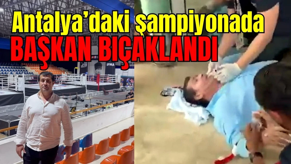 Antalya'daki şampiyonada başkan bıçaklandı