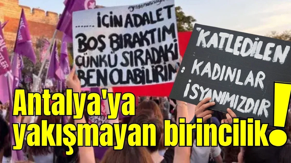 Antalya'ya yakışmayan birincilik! 