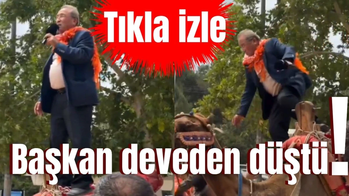 Başkan deveden d&uuml;şt&uuml;!