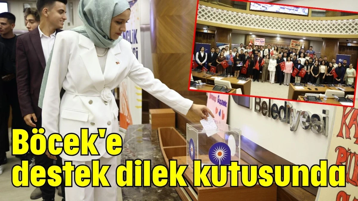 Böcek'e destek dilek kutusunda   