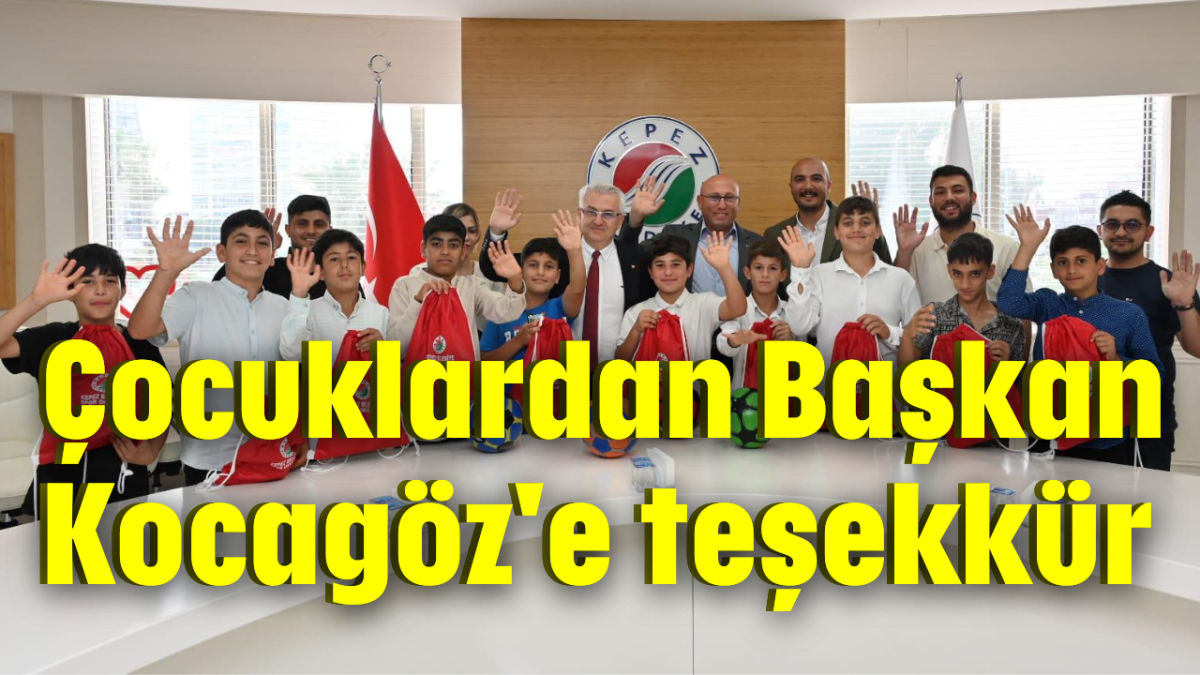 Çocuklardan Başkan Kocagöz'e teşekkür