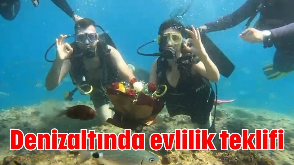 Denizaltında evlilik teklifi 