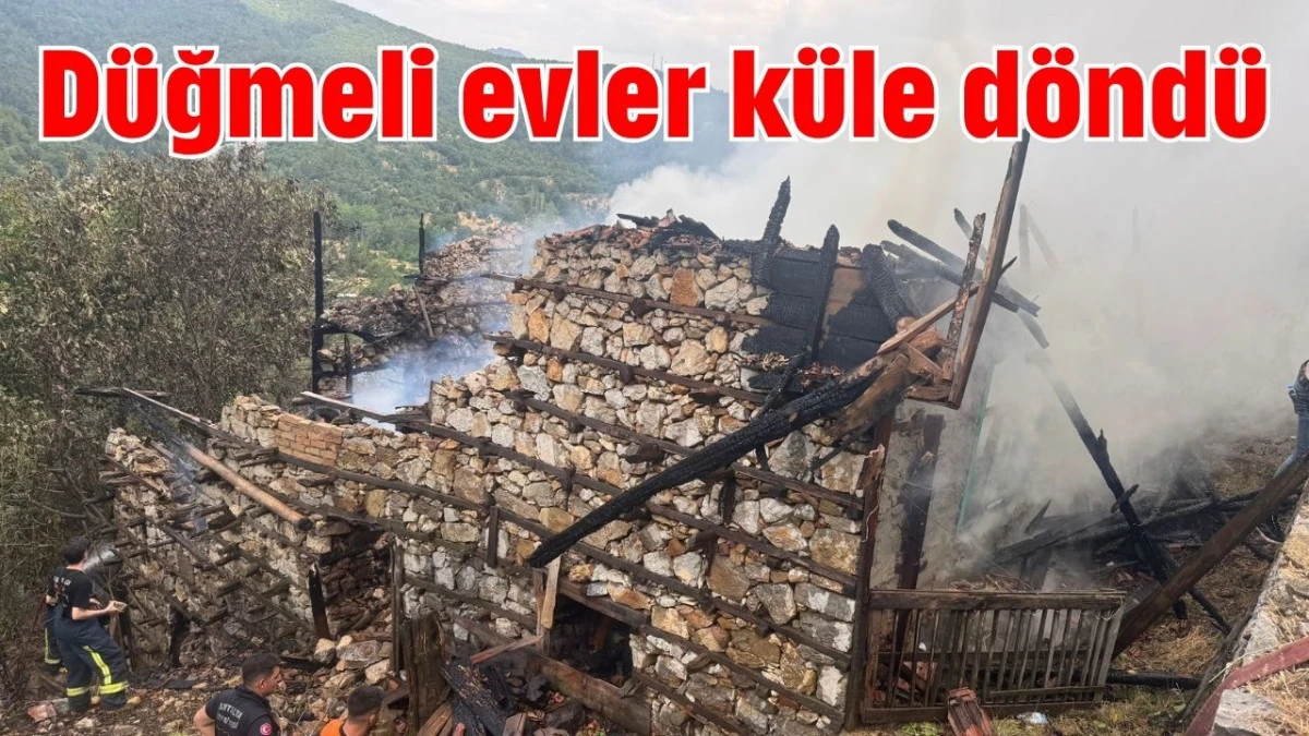 Düğmeli evler küle döndü   