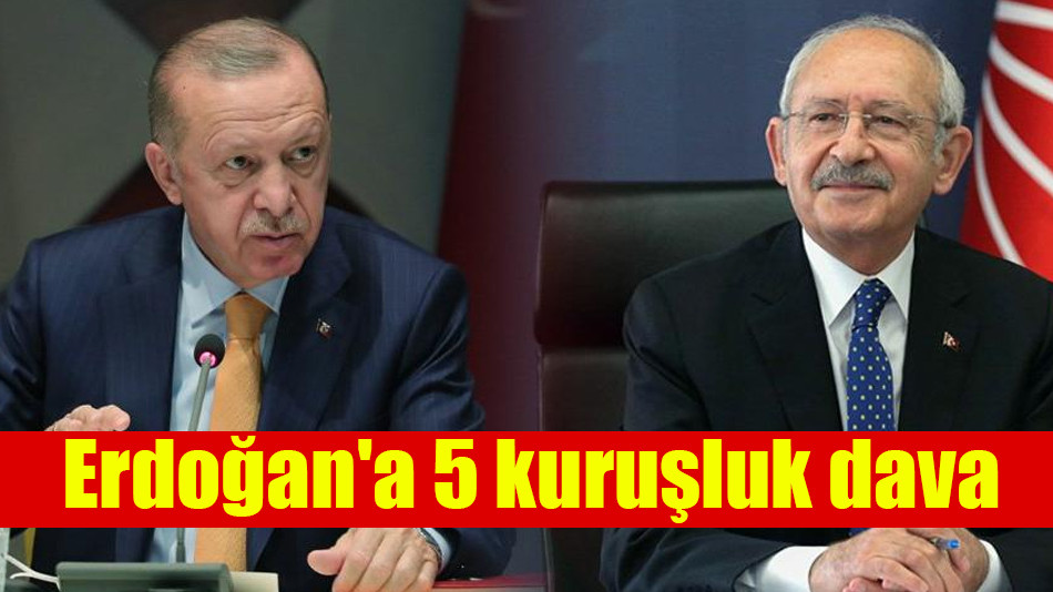 Erdoğan'a 5 kuruşluk dava