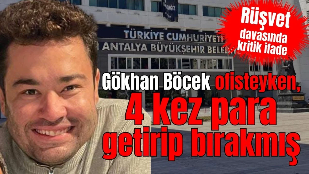 G&ouml;khan B&ouml;cek ofisteyken, 4 kez para getirip bırakmış 