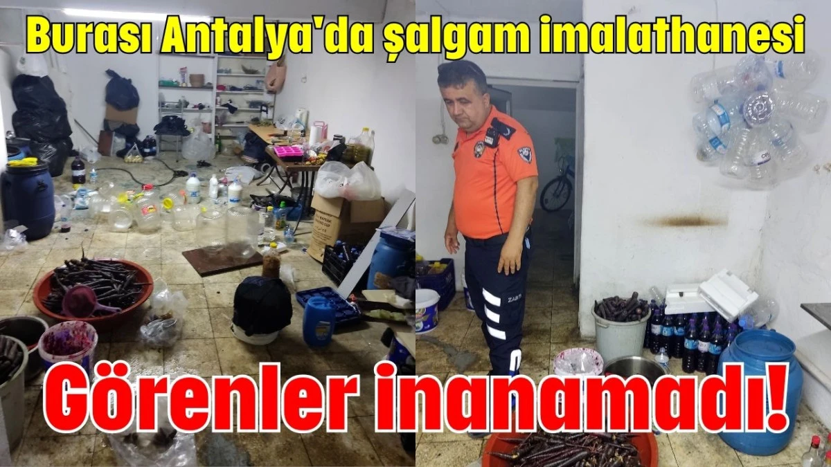 Görenler inanamadı! Burası Antalya'da şalgam imalathanesi  