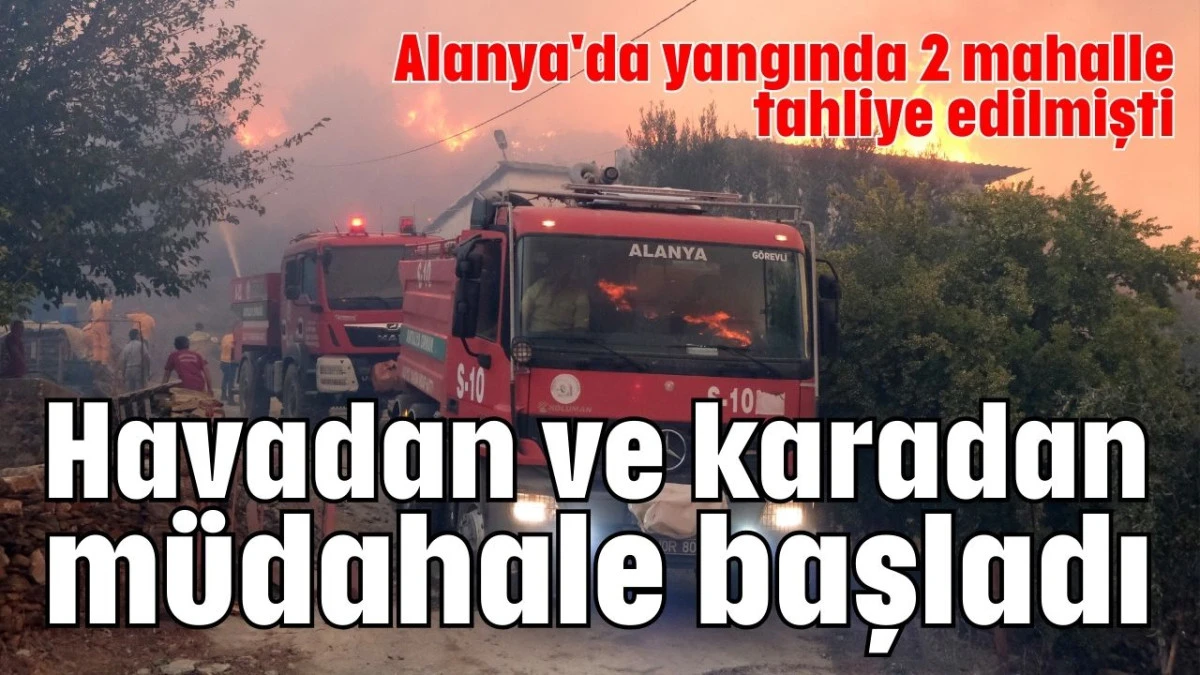 Havadan ve karadan müdahale başladı    