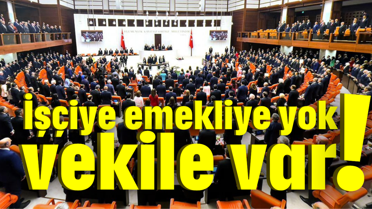 İşçiye, emekliye yok vekile var!