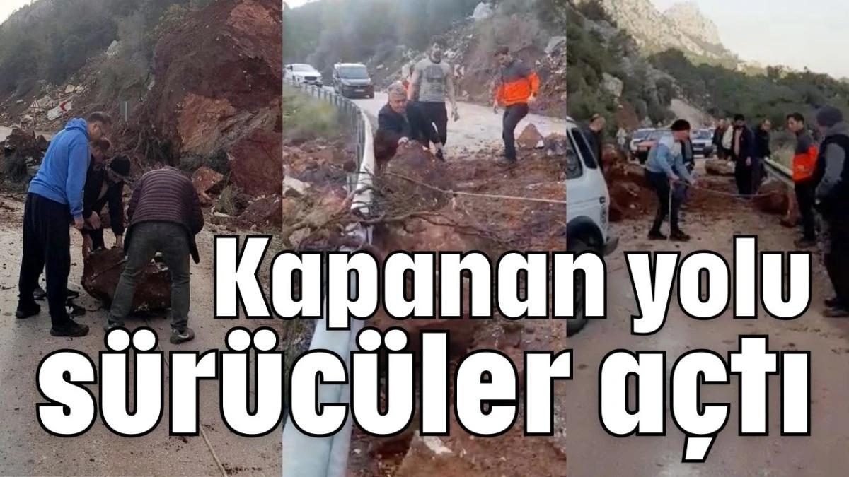 Kapanan yolu s&uuml;r&uuml;c&uuml;ler a&ccedil;tı 