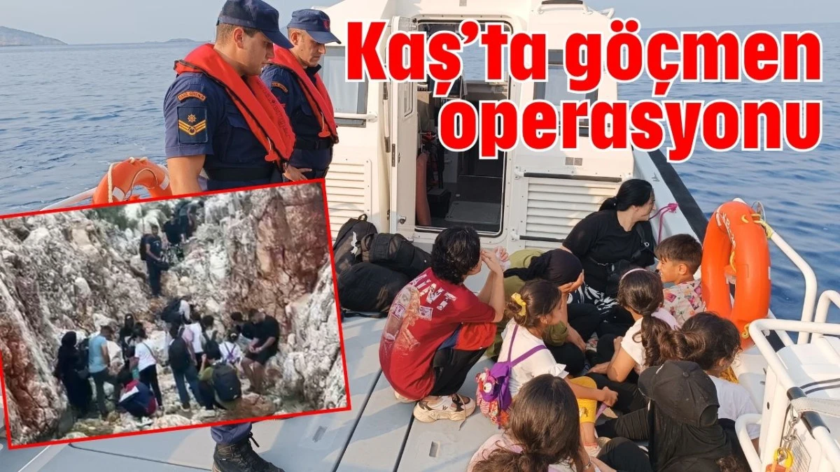 Kaş’ta göçmen operasyonu   