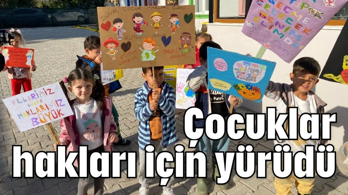 Konyaaltı'nda çocuklar hakları için yürüdü  