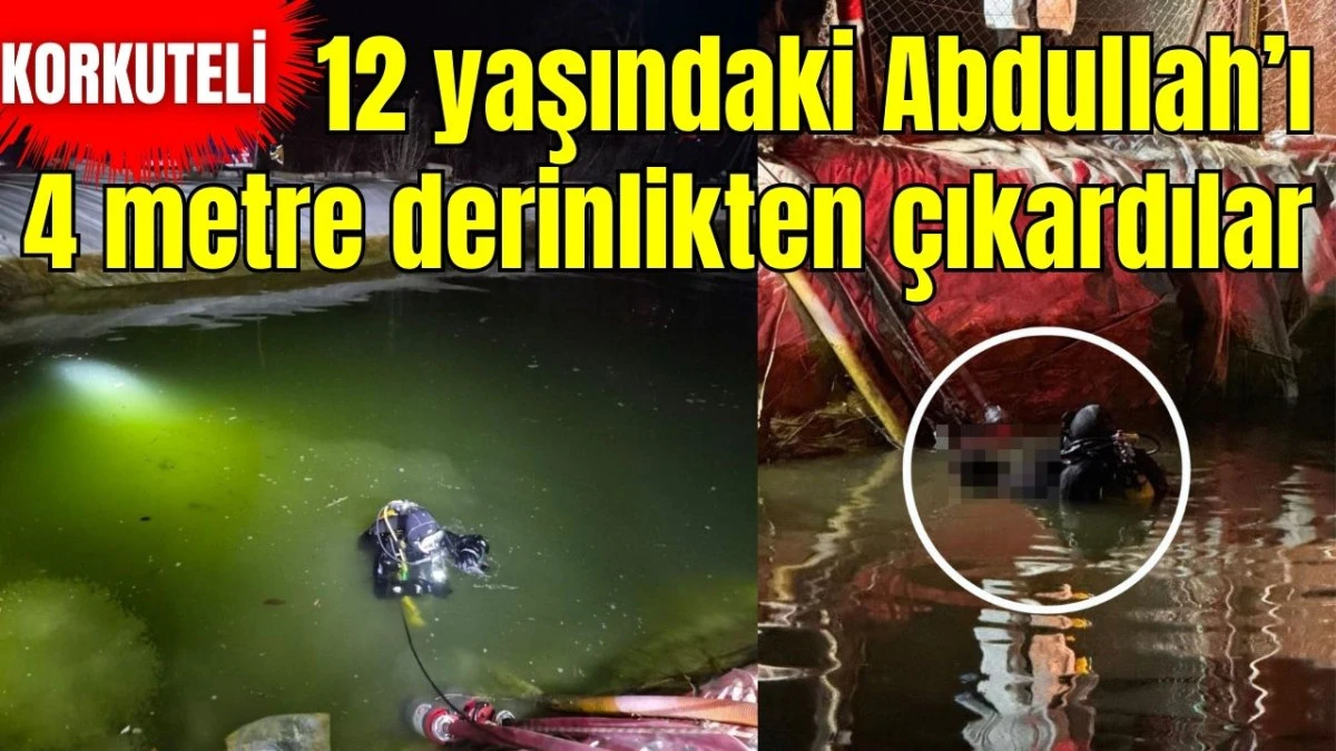 Korkuteli'nde 12 yaşındaki Abdullah'ı 4 metre derinlikten &ccedil;ıkardılar