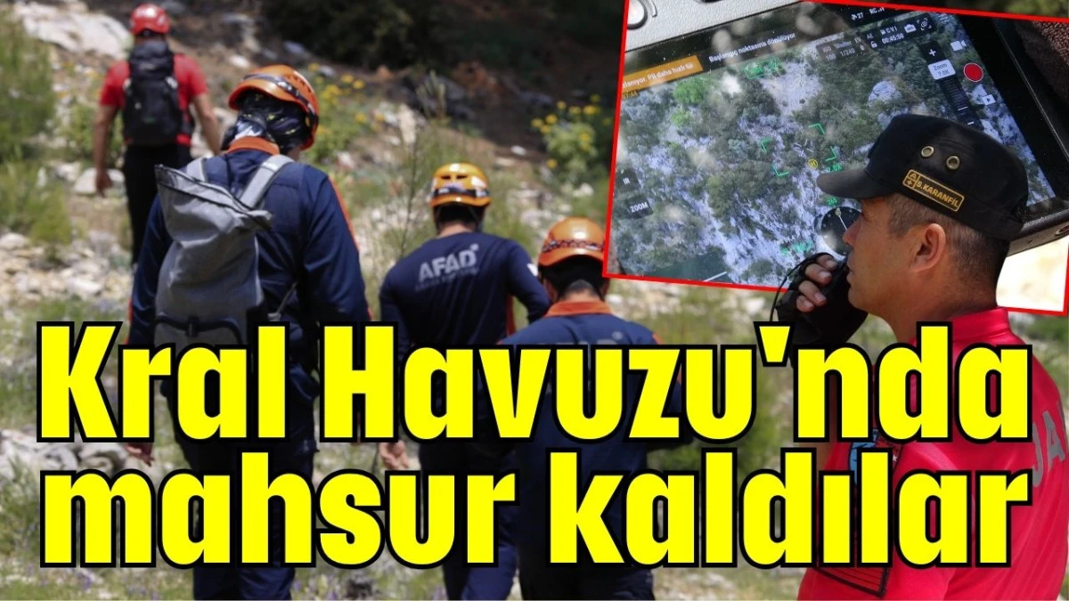 Kral Havuzu'nda mahsur kaldılar  