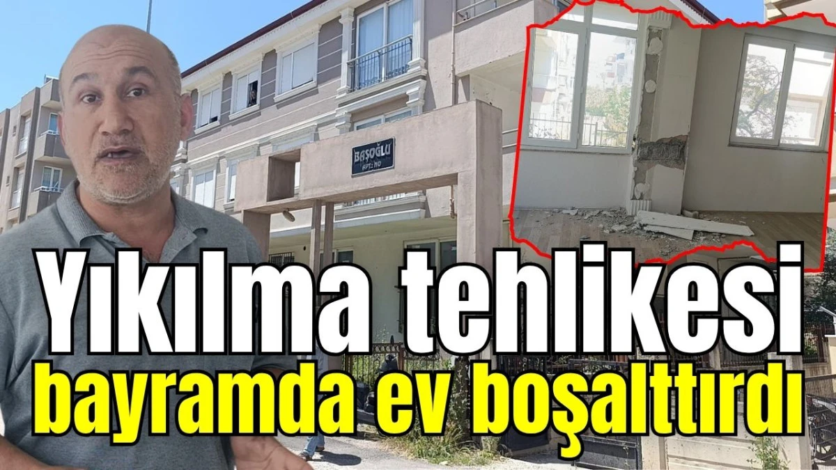Manavgat'ta yıkılma tehlikesi bayramda ev boşalttırdı 