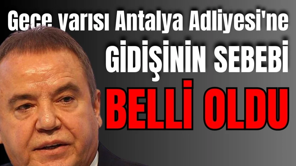 Muhittin B&ouml;cek'in gece yarısı Antalya Adliyesi'ne gidişinin sebebi belli oldu