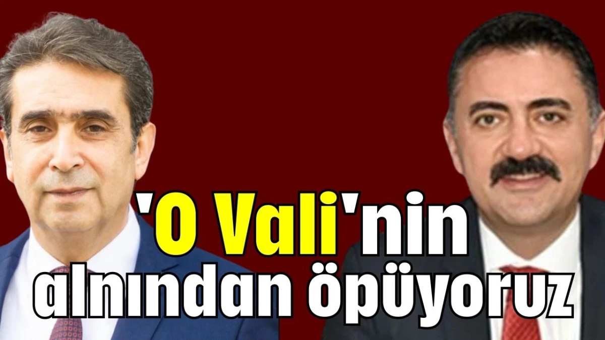 'O Vali'nin alnından öpüyoruz  