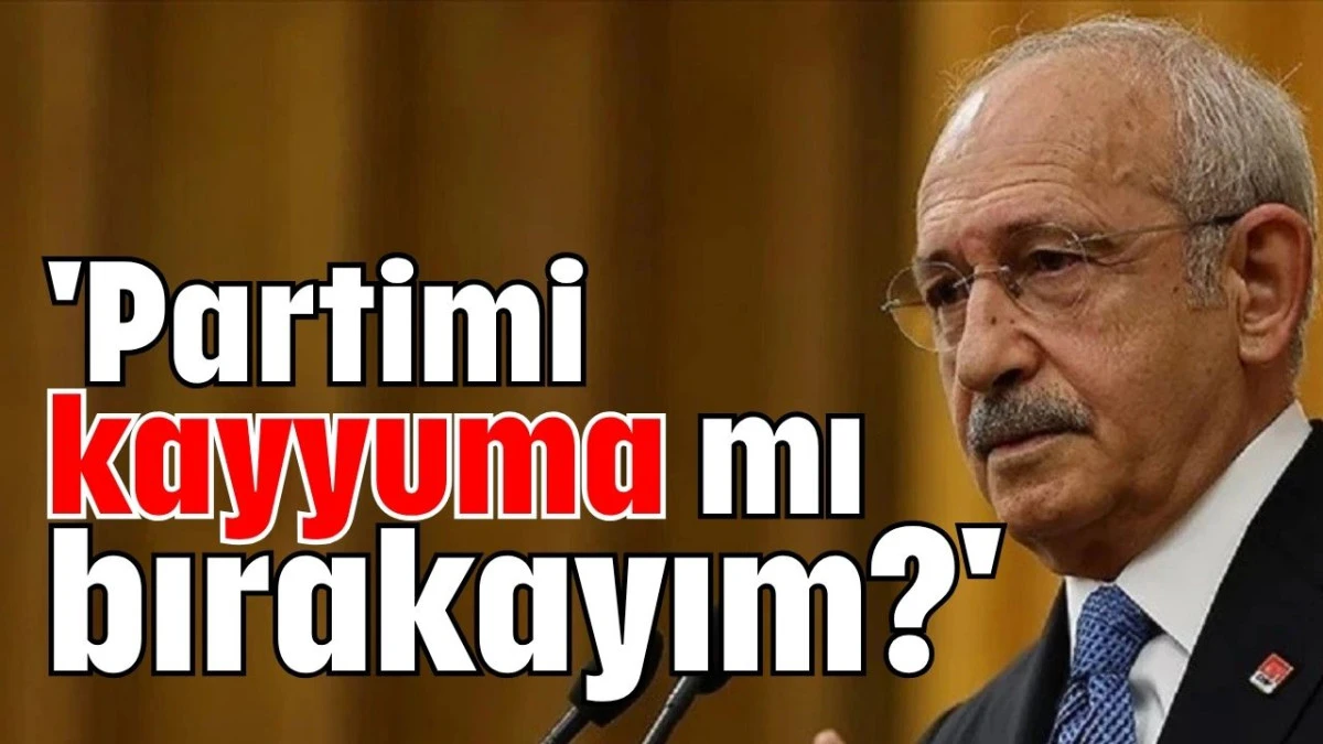'Partimi kayyuma mı bırakayım?'   