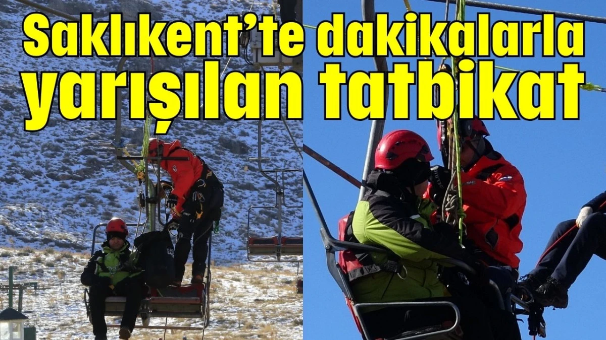 Saklıkent&rsquo;te dakikalarla yarışılan tatbikat 