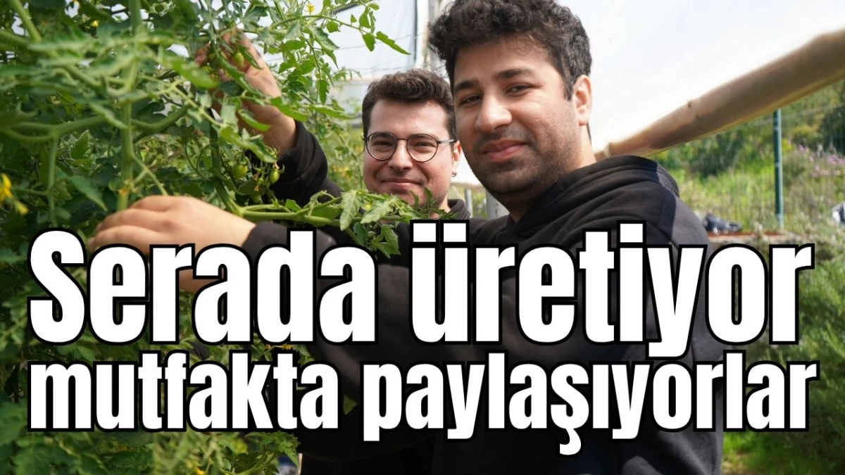 Serada &uuml;retiyor mutfakta paylaşıyorlar