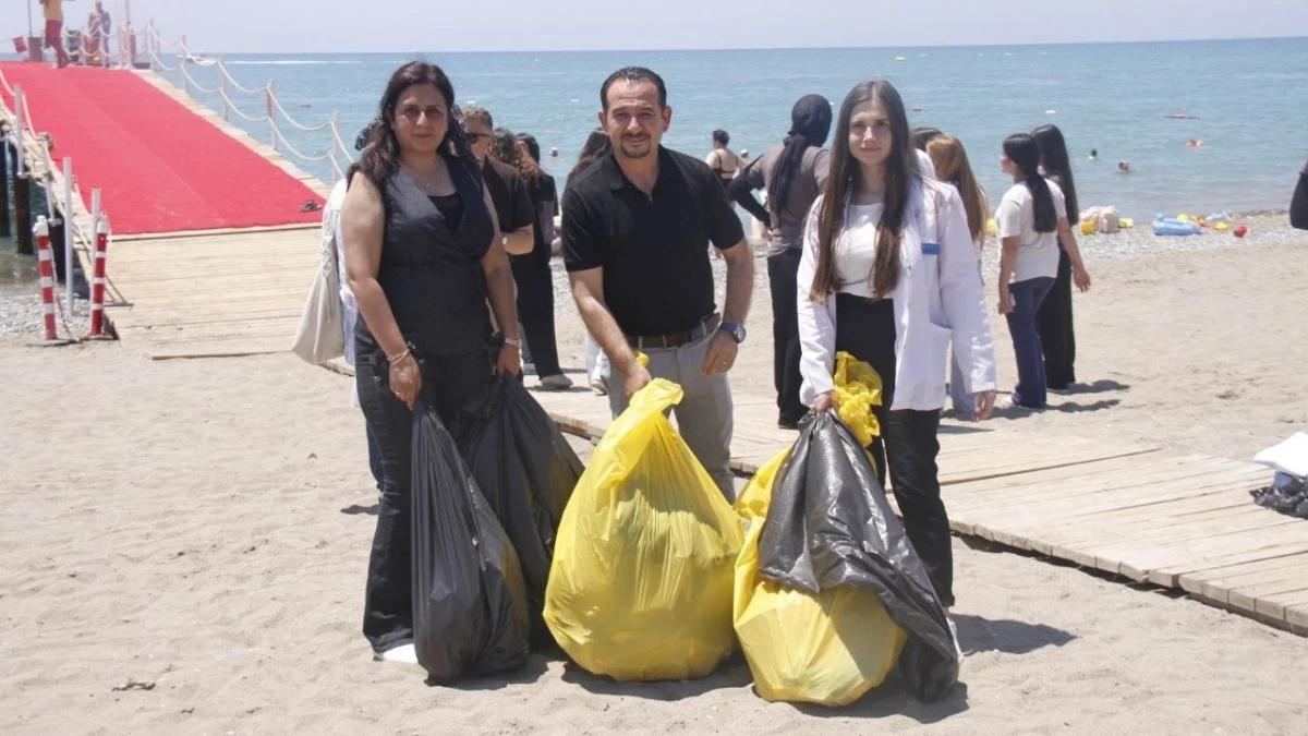 Serik sahilinde farkındalık etkinliği