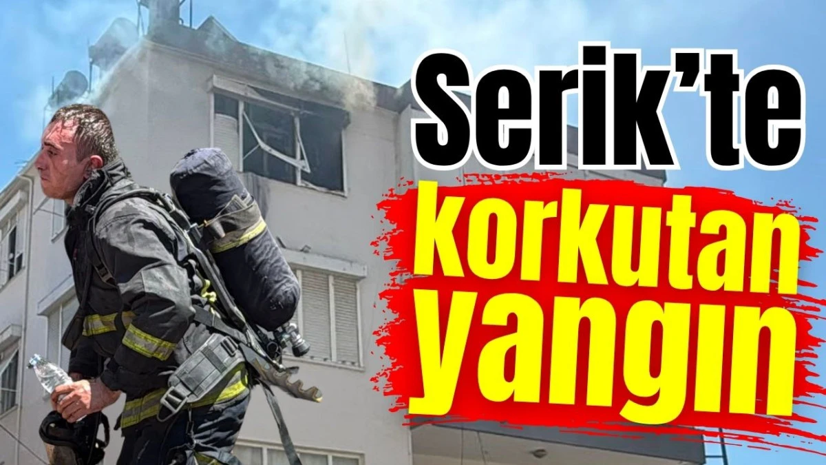 Serik'te korkutan yangın 