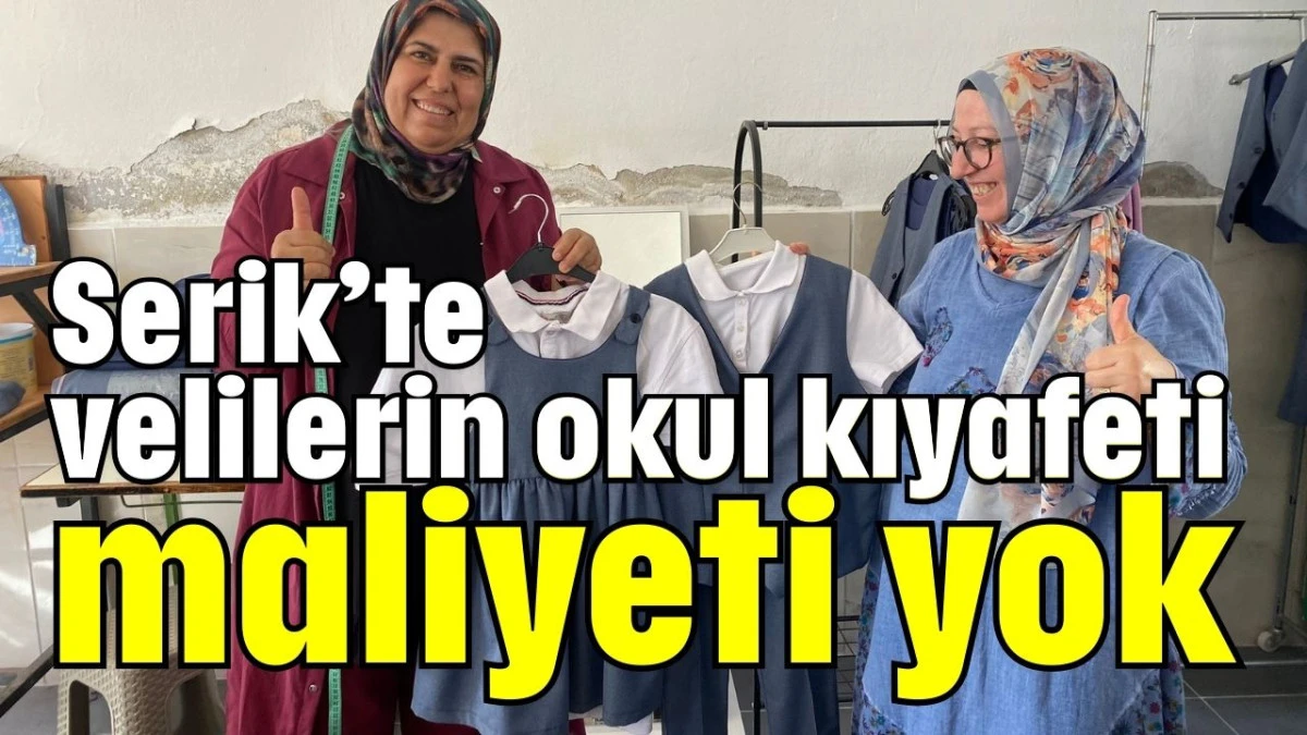 Serik’te velilerin okul kıyafeti maliyeti yok  