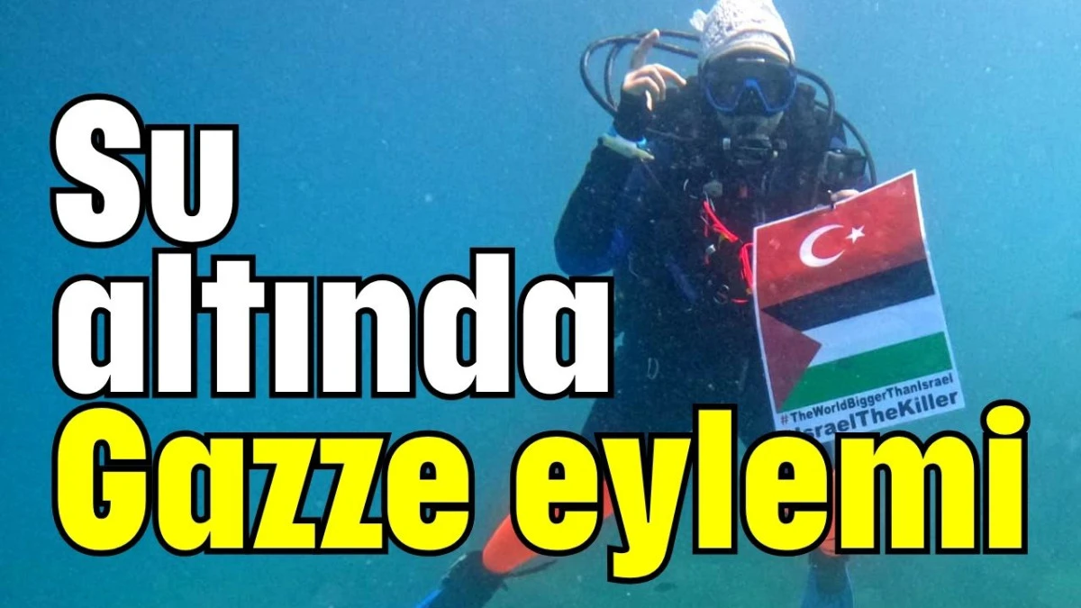 Su altında Gazze eylemi  